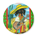 Cinco de Mayo Dachshund Fridge Magnet
