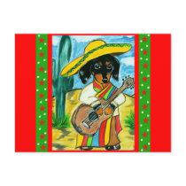 Cinco de Mayo Dachshund Postcard
