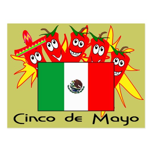 Cinco de Mayo MEXICAN FLAG Post Cards