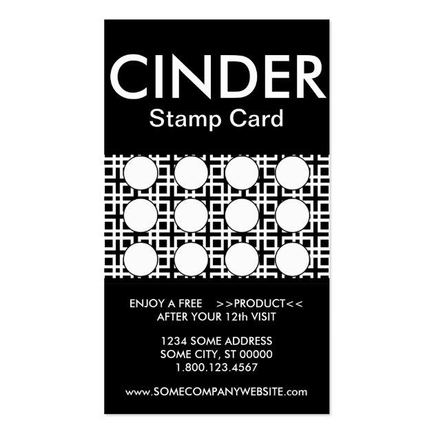 cinder stamp card business card template