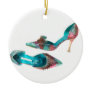 Cinderella Beaded Brocade Pumps Christmas Tree Ornaments