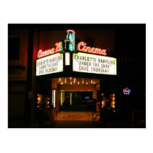 Cinema 21 at Night Portland Oregon Postcard