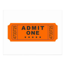 Cinema Ticket Postcard