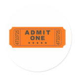 Cinema Ticket stickers