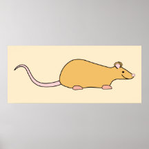 Cinnamon Colour Pet Rat. Print