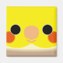 Cinnamon Pied Cockatiel Fridge Magnet