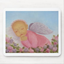 Cinnamon Rose Angel Baby Mouse Pads