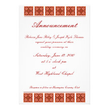 Cinnamon Wedding Invitation