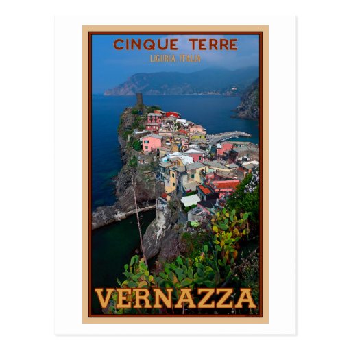 Cinque Terre - Vernazza from Above Post Cards