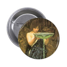Circe Invidiosa by John William Waterhouse Pinback Buttons