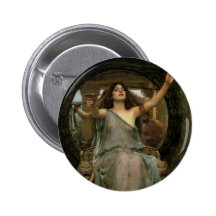 Circe Offering the Cup to Ulysses by JW Waterhouse Pinback Buttons