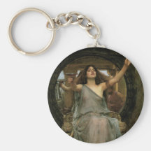 Circe Offering the Cup to Ulysses by JW Waterhouse Key Chains