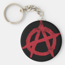 'circle a' anarchy symbol key chain