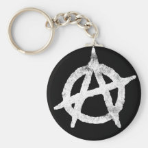 'circle a' anarchy symbol key chain