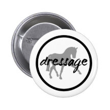 Circle Border Dressage Sidepass Pinback Button