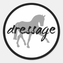 Circle Border Dressage Sidepass Round Stickers