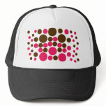 Circle Design Art Brown / Hot Pink hats