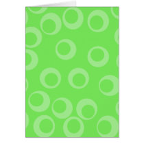 Circle design in green. Retro pattern. Greeting Card