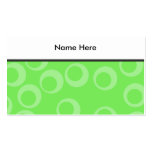 Circle design in green. Retro pattern. Custom Business Card Templates