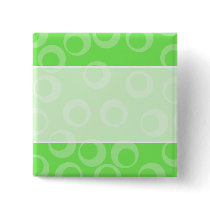 Circle design in green. Retro pattern. Custom Pinback Button