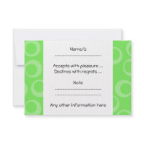 Circle design in green. Retro pattern. Custom Personalised Announcements