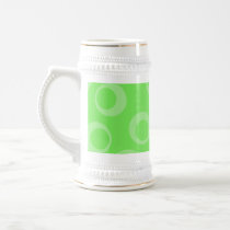 Circle design in green. Retro pattern. Custom Mugs