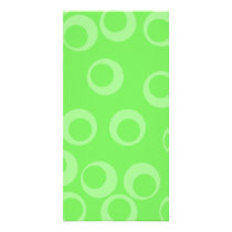 Circle design in green. Retro pattern. Custom Personalised Photo Card