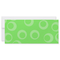 Circle design in green. Retro pattern. Custom Customized Rack Card