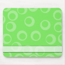Circle design in green. Retro pattern. Mouse Mat