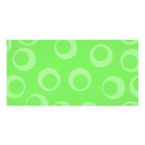 Circle design in green. Retro pattern. Photo Cards