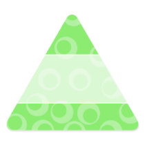 Circle design in green. Retro pattern. Stickers