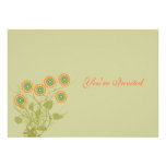 Circle Flowers Wedding Invitation