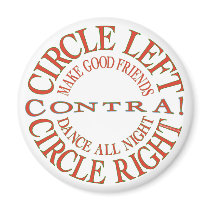 Circle Left, Circle Right Fridge Magnet