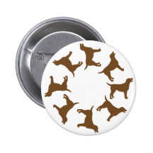 Circle of Chocolate Labs Pinback Button