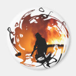 Circle Of Flames Fridge Magnets