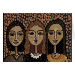CIRCLE of FRIENDS - sepia version greeting card