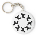 Circle of Giant Schnauzers (blk) keychains