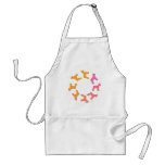 Circle of Giant Schnauzers (pinks to oranges) aprons