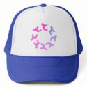 Circle of Giant Schnauzers (pinks to purples) hats