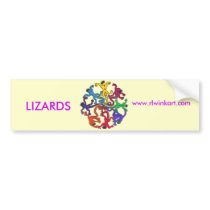 Circle of Lizards Bumper Stickers