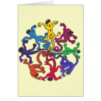 Circle of Lizards Card