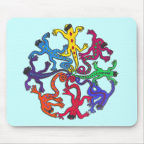 Circle of Lizards Mouse Pads