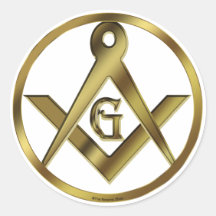 Circle of Masons Round Sticker