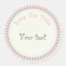 Circle of Roses Save the Date Sticker