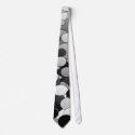 Circle & polka dot ties - black & white