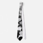 Circle & polka dot ties - black & white
