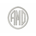 Circle Wedding Monogram embroidered shirts