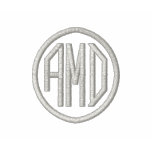 Circle Wedding Monogram embroidered shirts
