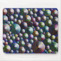 Circles Colourful on a blue background mousepads