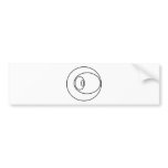 Circles in circles bumper sticker
